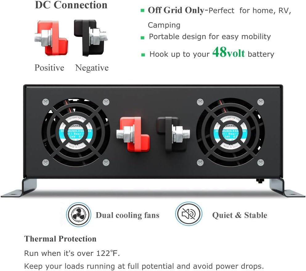 3500W 48V Pure Sine Wave Solar Inverter DC to 120V AC Off Grid K37157