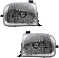 Halogen Headlight Assembly Set Compatible with 2001-2004 Sequoia & 2004 Tundra Double Cab U31372