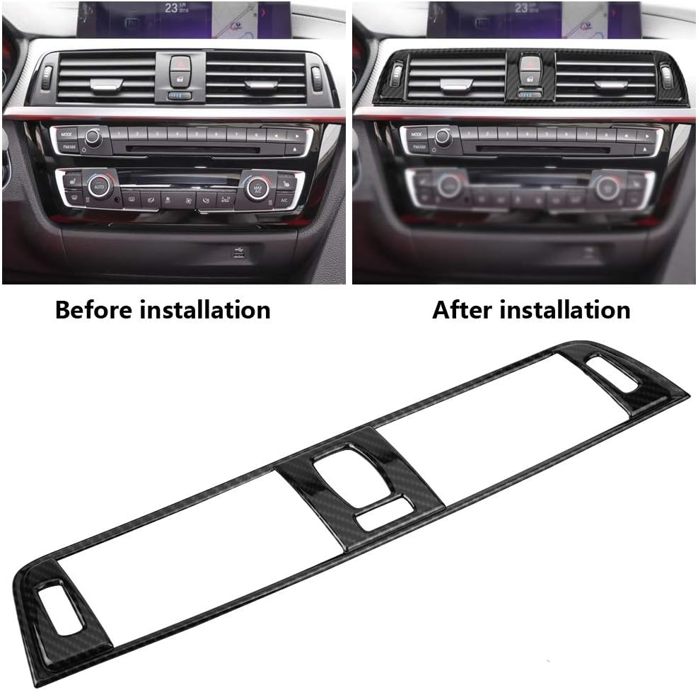 Carbon Fiber Console Air Vent Cover Trim Pack of 2 Z415