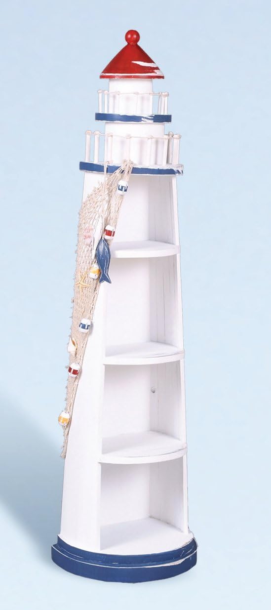 Distressed Wood Nautical Lighthouse Shelves Z213