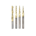 4-pc ZrN Coated 1/4x22 Shank Router Bit S953