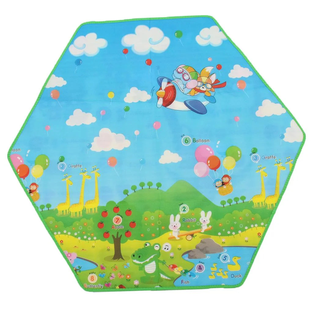 Hexagonal Play Tent with Crawling Carpet Mat F161