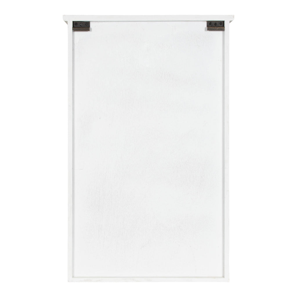 White/Gray One Door Wood Wall Cabinet L445