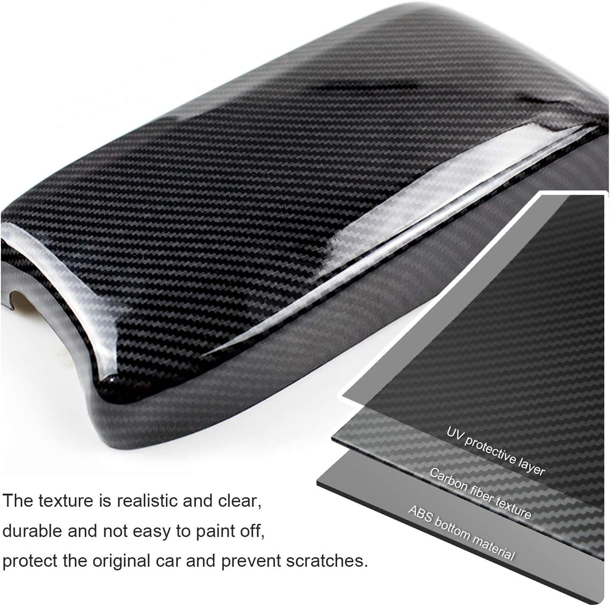 Carbon Fiber Center Console Armrest Cover O213