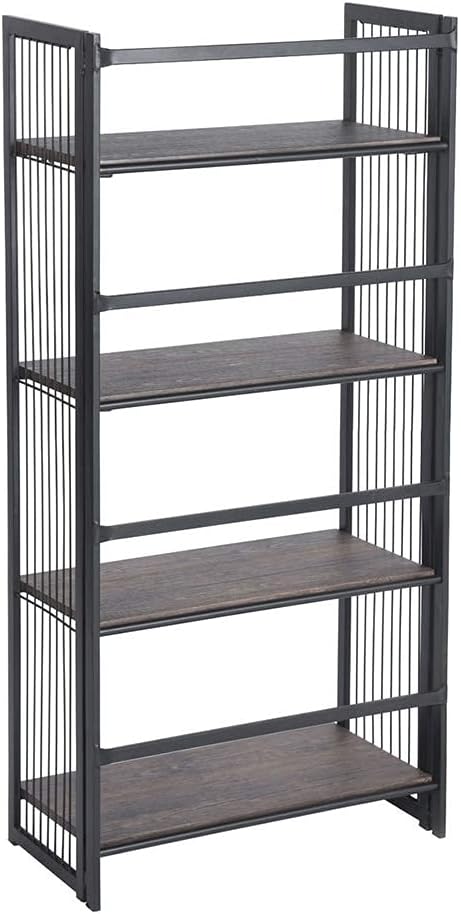4-Tier Foldable Bookshelf Bookcase P38162