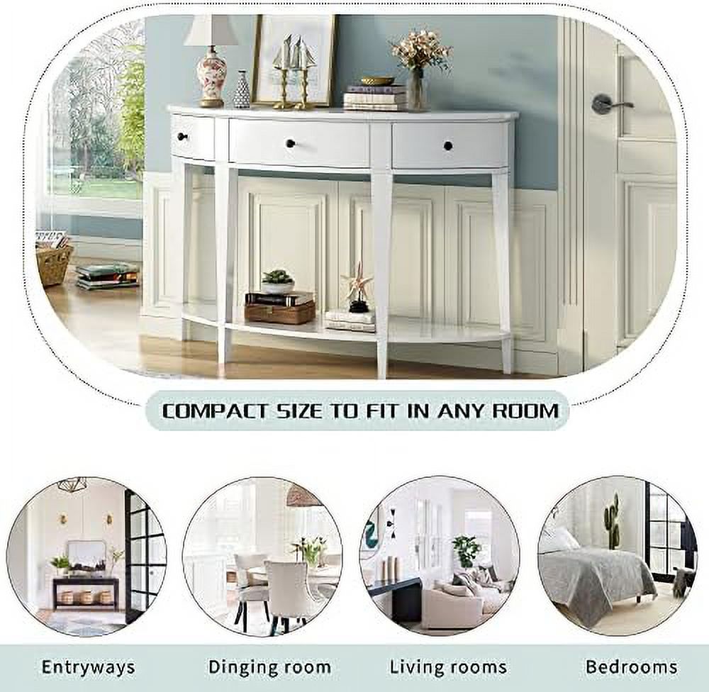 Retro Console Table with 3 Drawers Solid Wood Espresso U694455