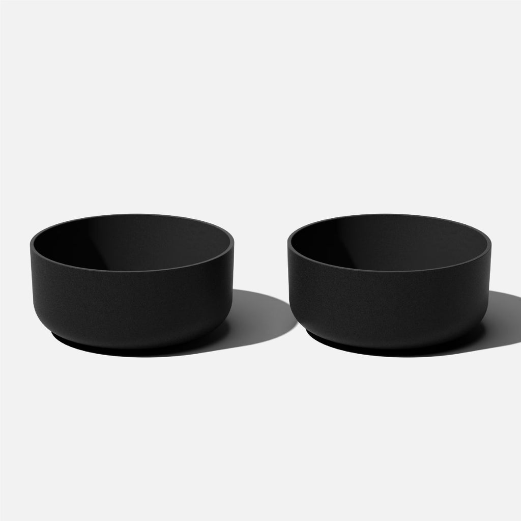 Kona Bowl 14" Plastic-Stone Planter 2-Pack Black A490658