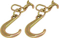 (2 Pack) 8" G70 J Hook with T-J Hooks and Enlarged Link, 5,400 lbs WLL T41427