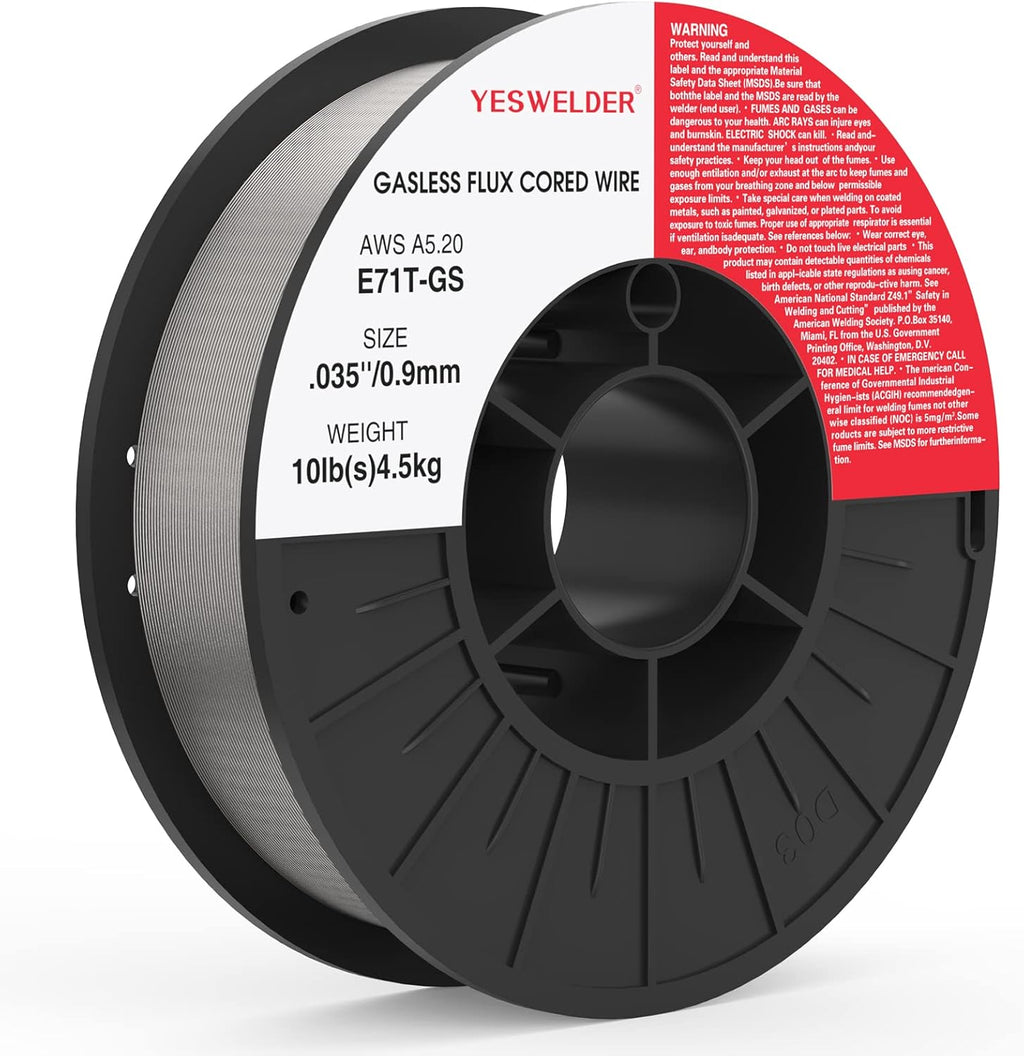 Flux Core Mig Wire, Mild Steel, .035 Diameter, 10-Pound Spool Pack of 2 S1532