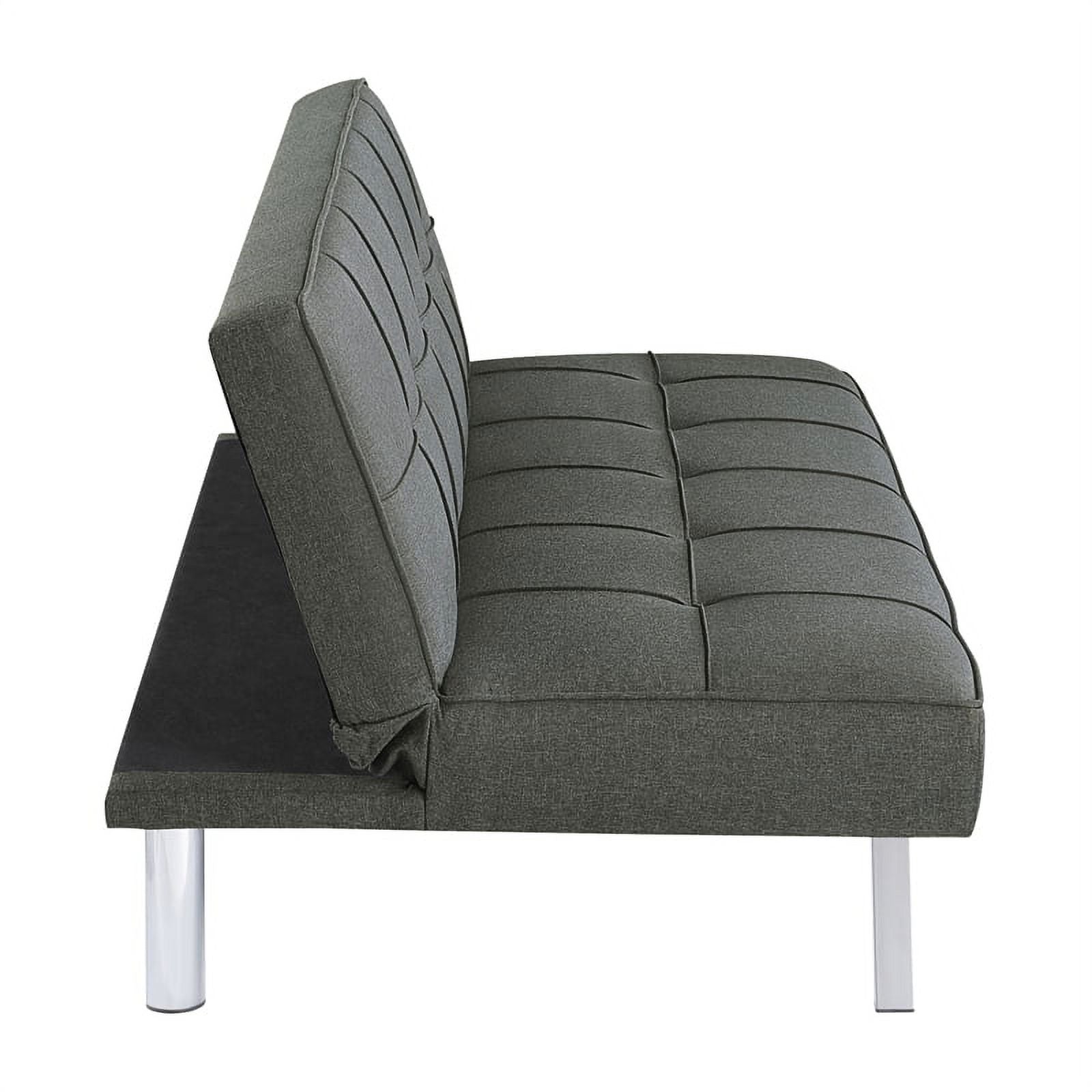 Modern Fabric Upholstered Tufted Sofa Bed in Gray P125282
