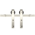 120x22 Bent Strap Barn Door Hardware Kit, Satin Nickel Y37956