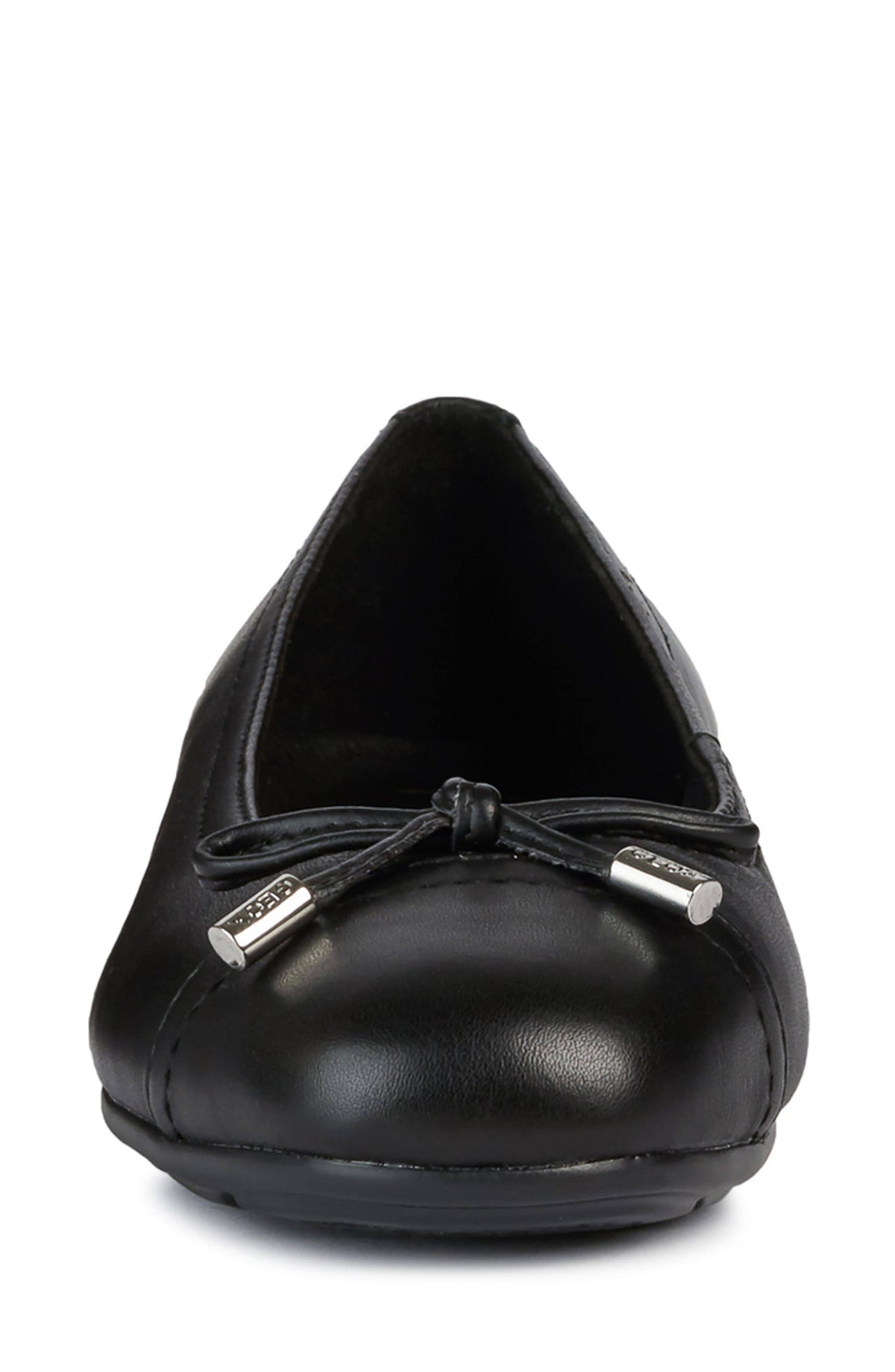 Navy Leather Ballerina Flat T388