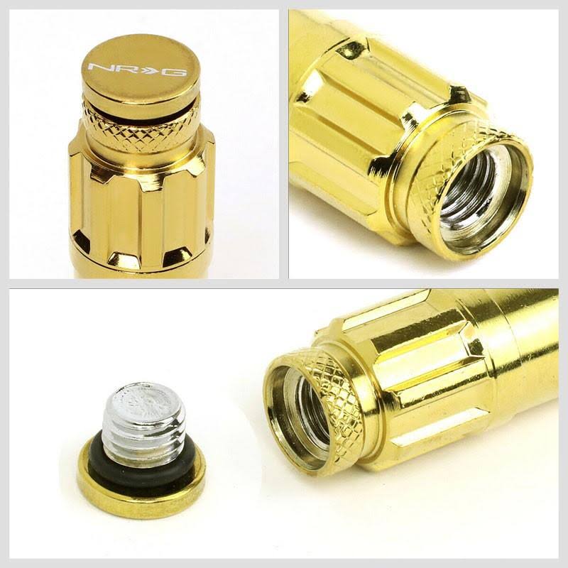 21 PC Chrome Gold Steel Lug Nut Set I71910