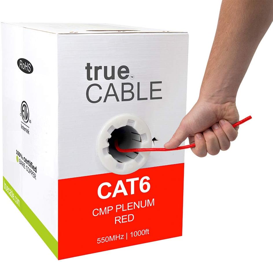 1000ft Purple 23AWG 4 Pair Solid Bare Copper Bulk Ethernet Cable E79824