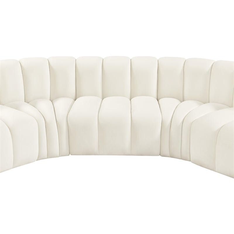 Cream Velvet Modular Sofa S2863