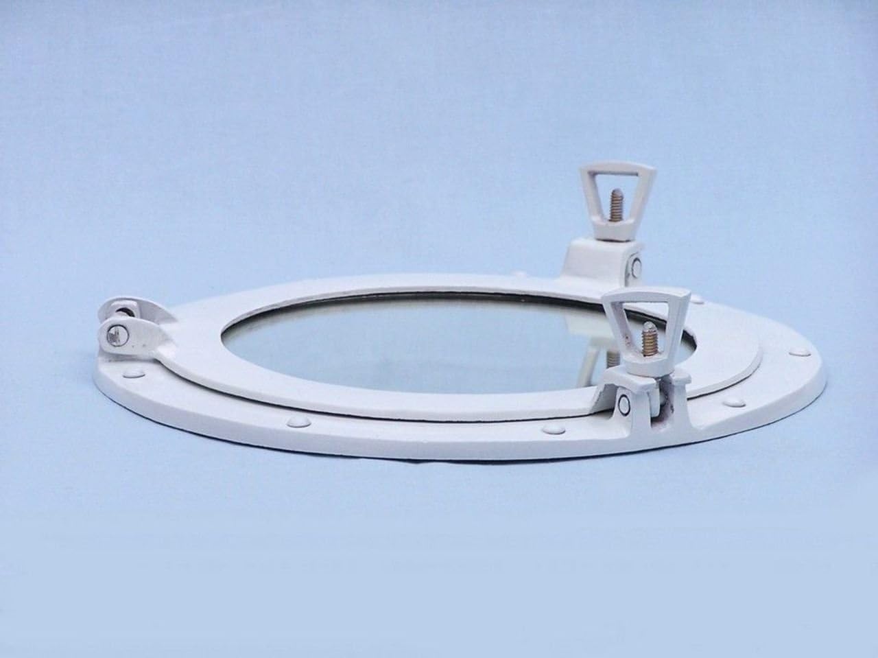 Brass Ship Porthole Window 15-White Nautical Home Decoration F35087