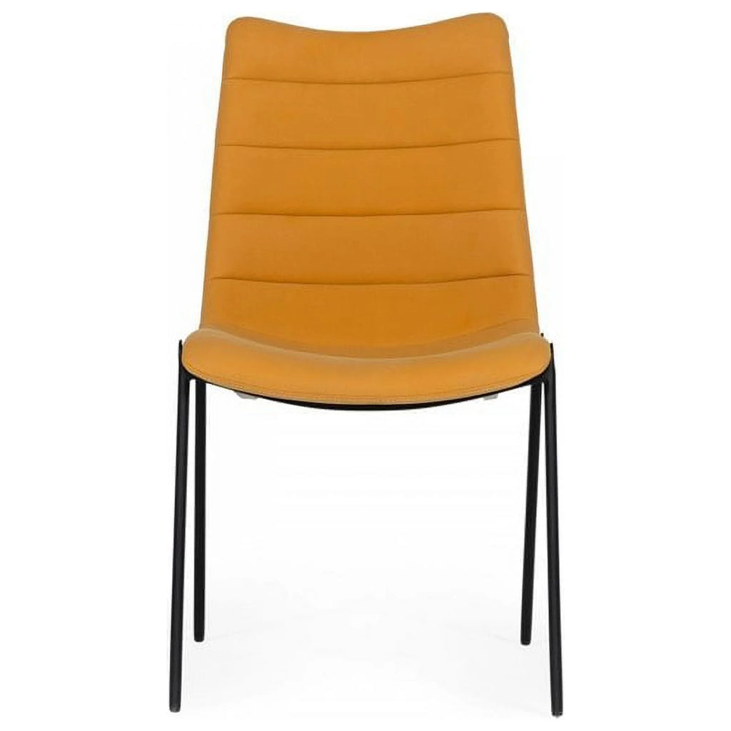 Orange Eco-Leather/Metal Dining Chairs (Set of 2) H447814