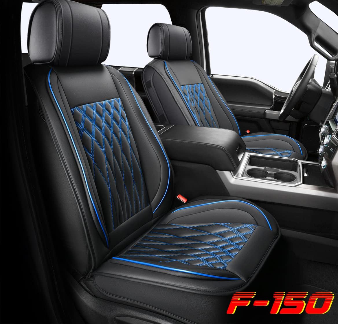 1 Pair Front Car Seat Covers Waterproof Leather Q44947