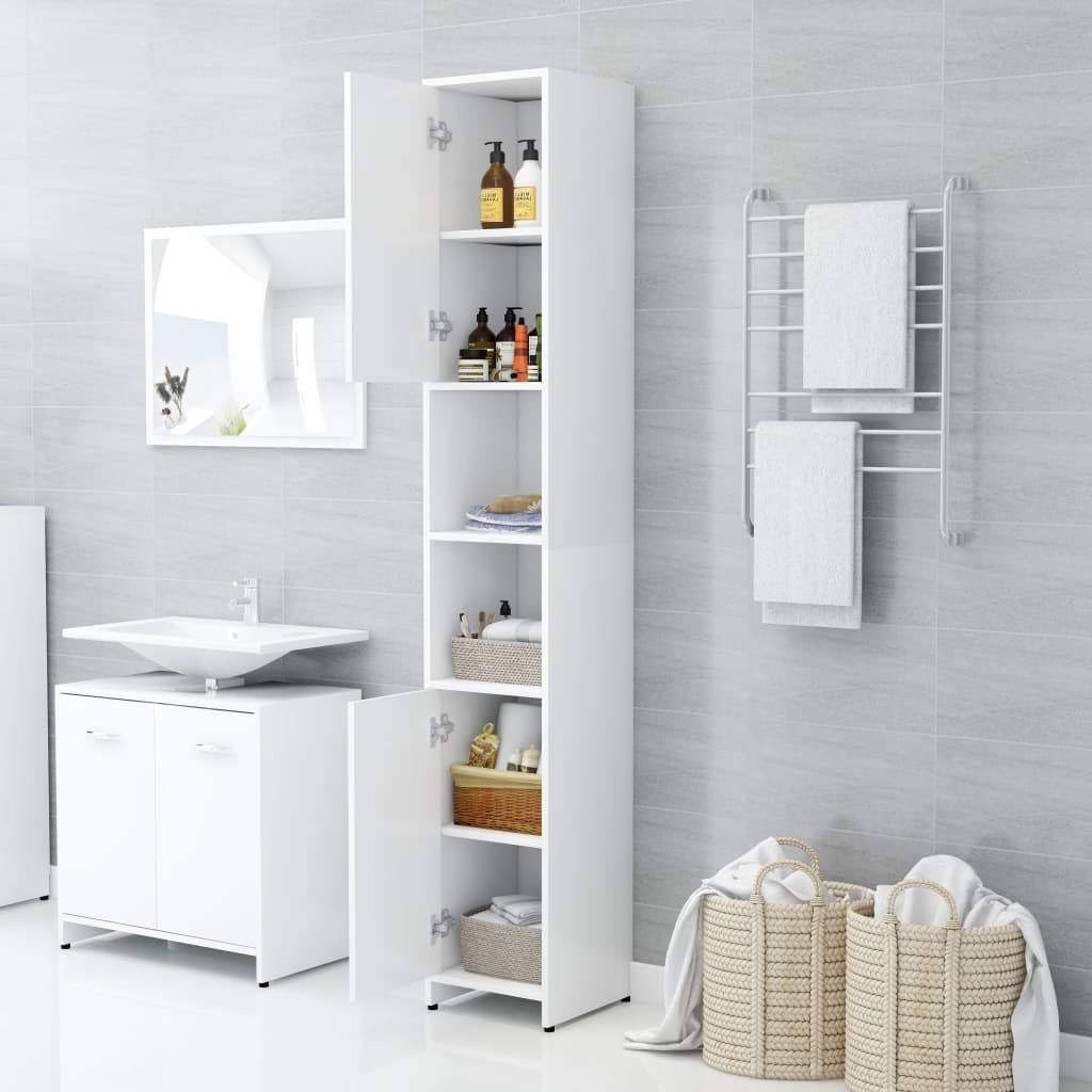 Black Chipboard Bathroom Cabinet L96657