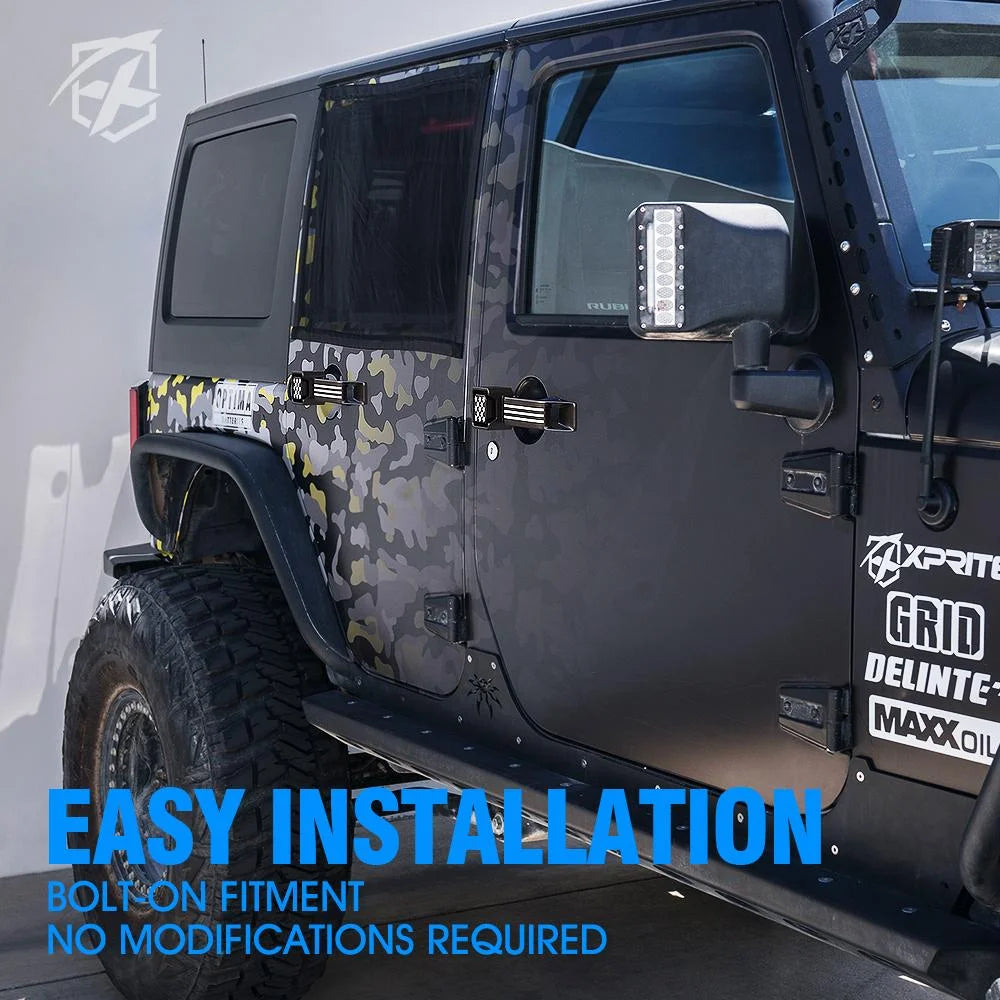 Heavy Duty Aluminum Door Handle Set for Jeep Wrangler JK H87259