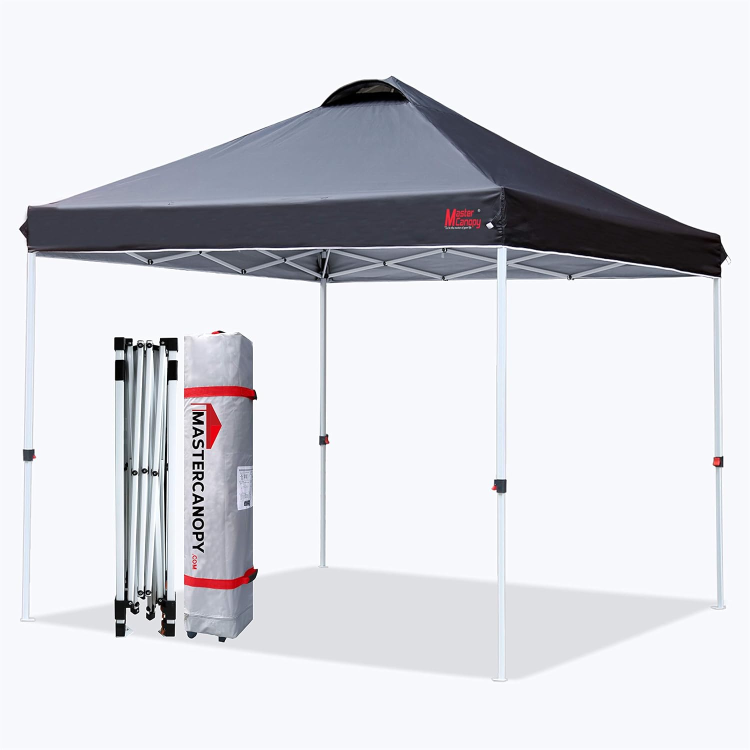10x10 White Pop-up Canopy Tent with Roller Bag G439934
