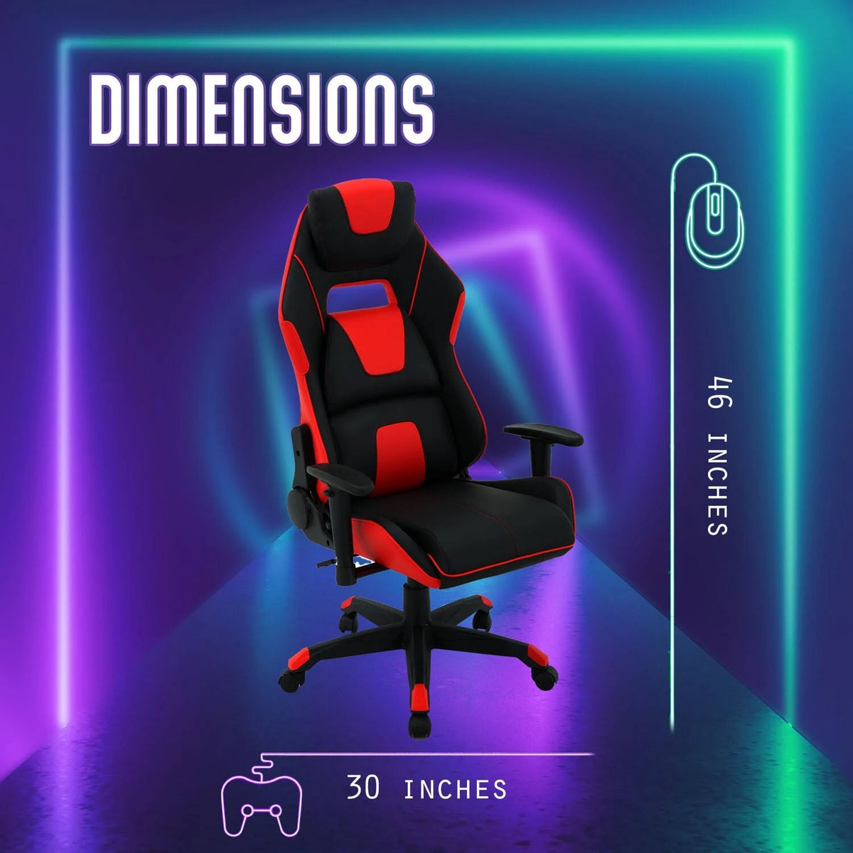 Black/Red Gaming Chair B9365