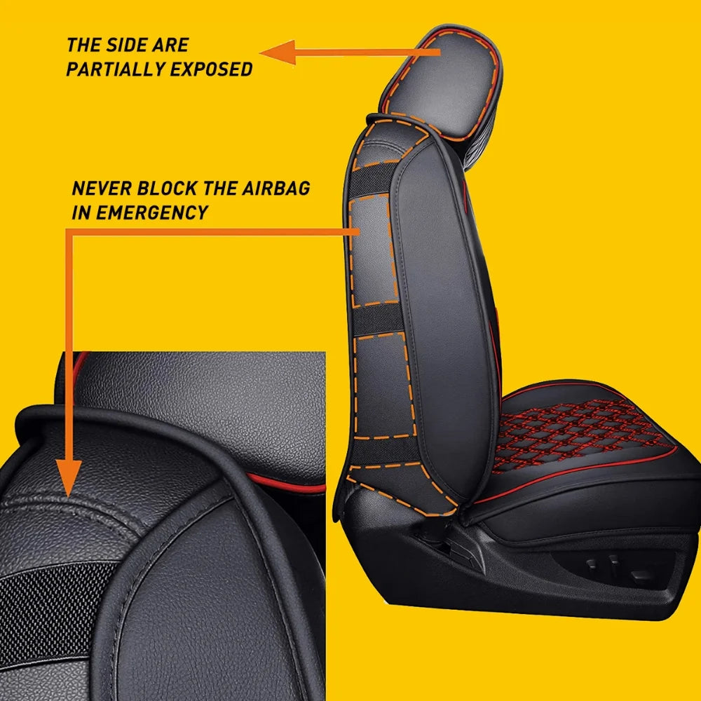 Black-Red Full Set Car Seat Covers F690