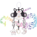 High Contrast Black and White Soft Plush Baby Rattle Toys B753435
