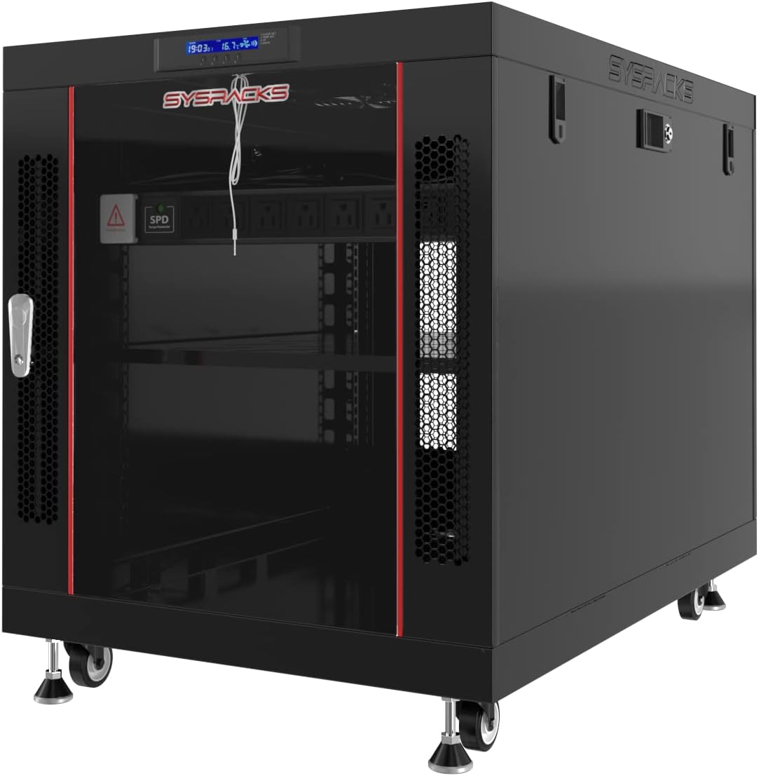 12U Server Rack Locking Cabinet Network Enclosure 35-inch Depth H531