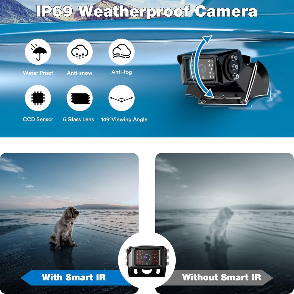 HD Wired Backup Camera System Kit with 7" LCD Monitor D167146