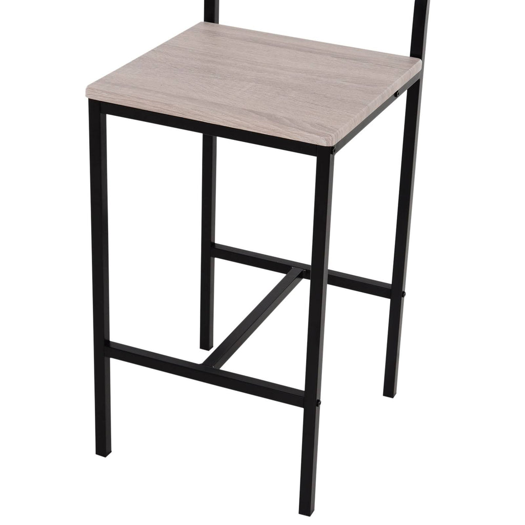 Industrial Counter Height 3-Piece Dining Set - Black - Rectangular F9420
