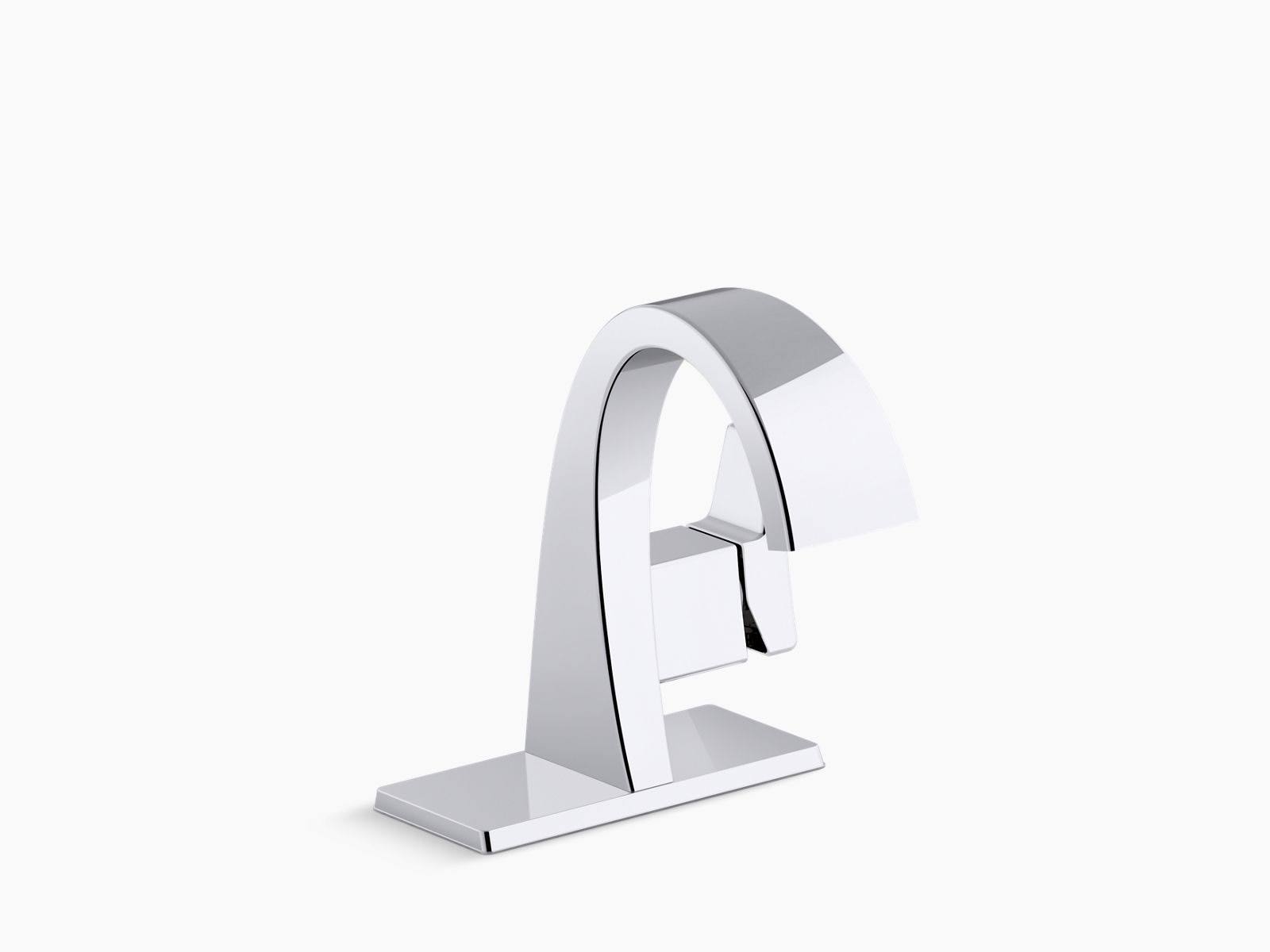 Polished Chrome Single-Hole Single-Handle Bathroom Faucet D454494