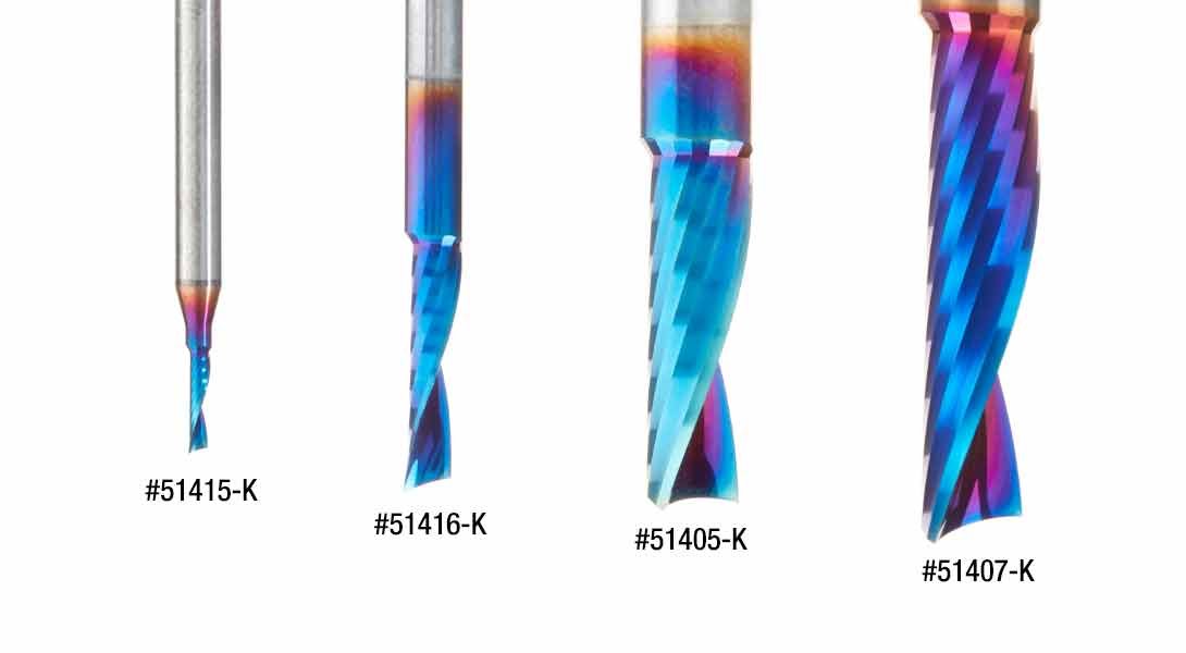 Solid Carbide CNC Spiral 'O' Single Pack of 2 B60628