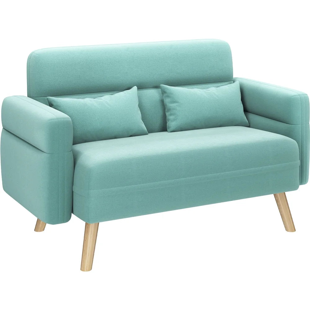 Aquamarine 2 Seater Sofa with Solid Wood Legs X97586
