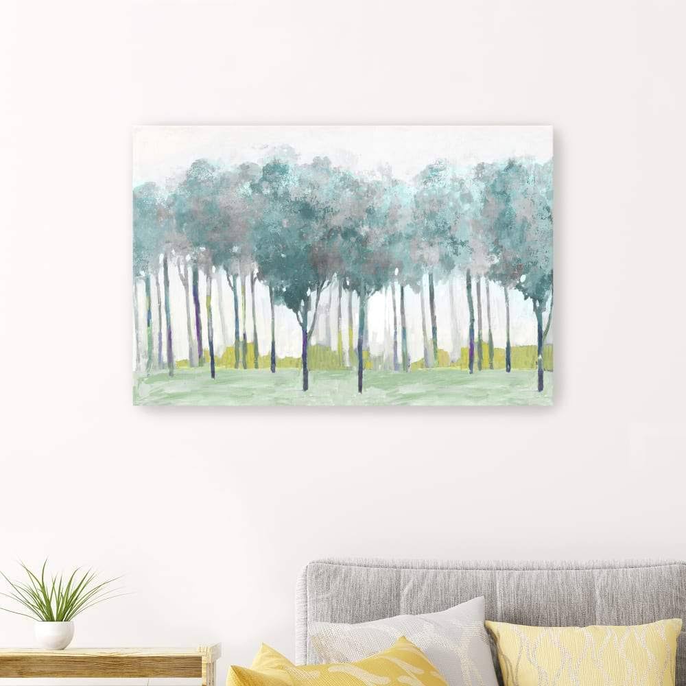 Teal Silver Canvas Giclee Z96819