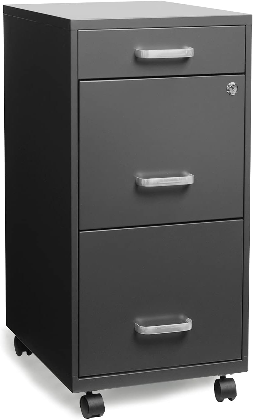Charcoal 2 Drawer Metal File Cabinet L621144