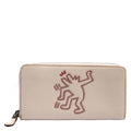 Chalk Leather Accordion Zip Wallet C272182