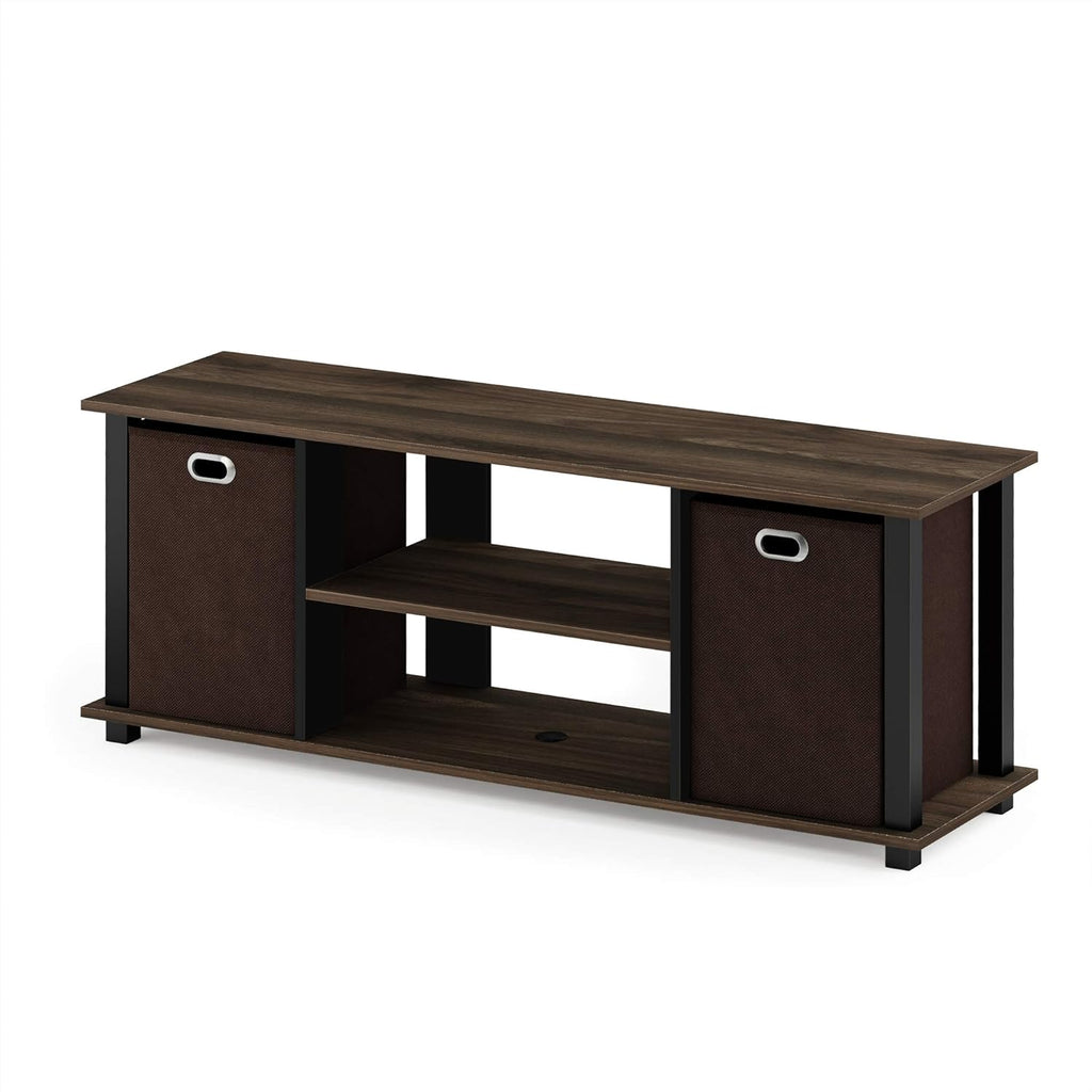 Americano/Black/Brown Entertainment Center Pack of 2 D921