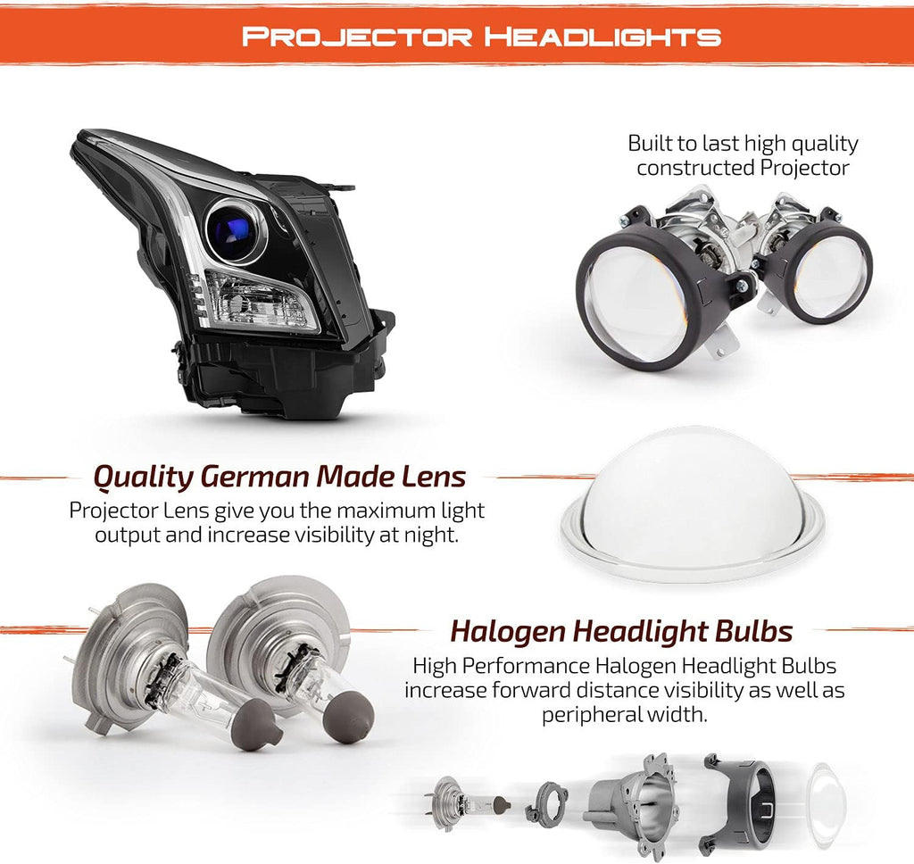 Projector Chrome Headlight B949