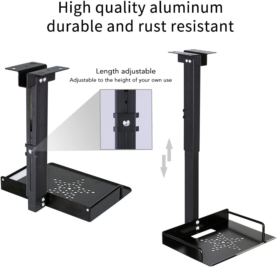Universal Ceiling Mount with Tray, 11.4-22 inches Adjustable, Aluminum Alloy X4349