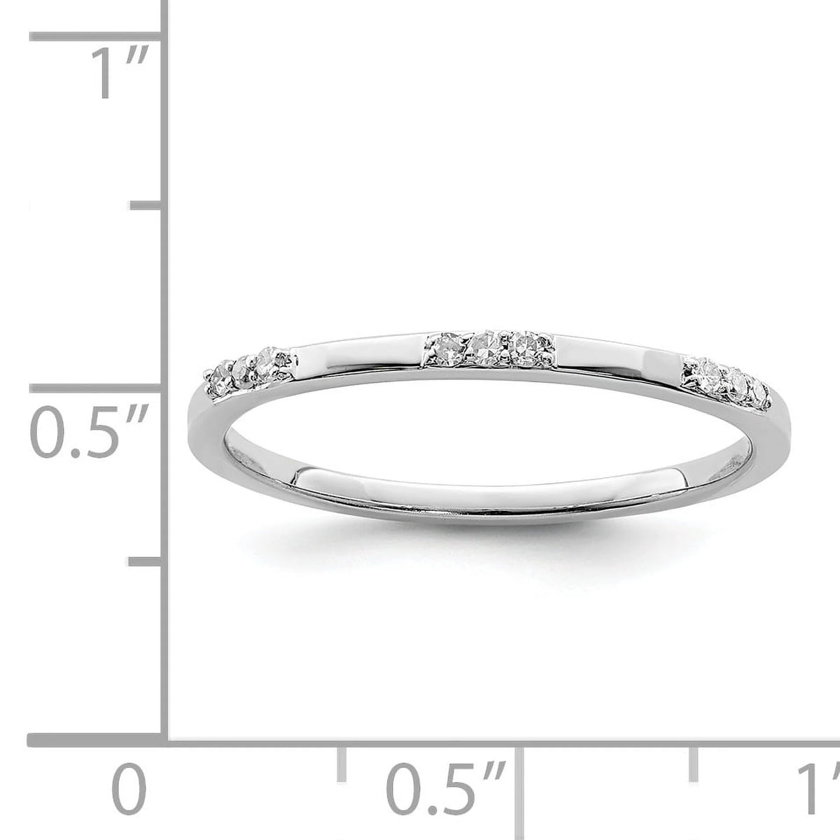 Rhodium Plated Diamond Ring J296