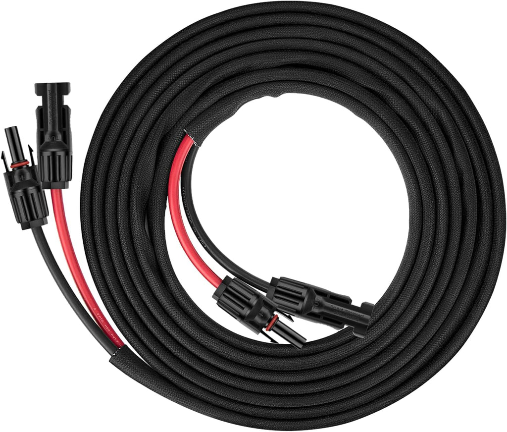20Ft 10AWG Solar Extension Cable with Female and Male Connector U3468