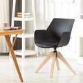 Swivel Accent Armchair Black L4367
