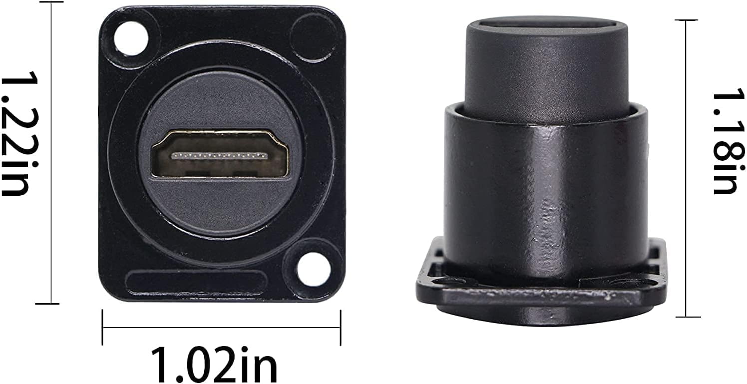 HDMI Panel Mount Connector Female to Female 4K Adapter Y126