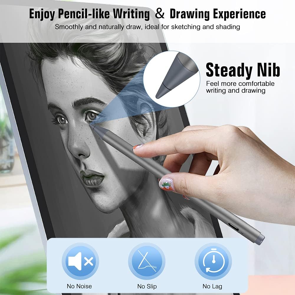 Magnetic Stylus Pen for Surface, 4096 Levels of Pressure Sensitivity, Pack of 2 E353873