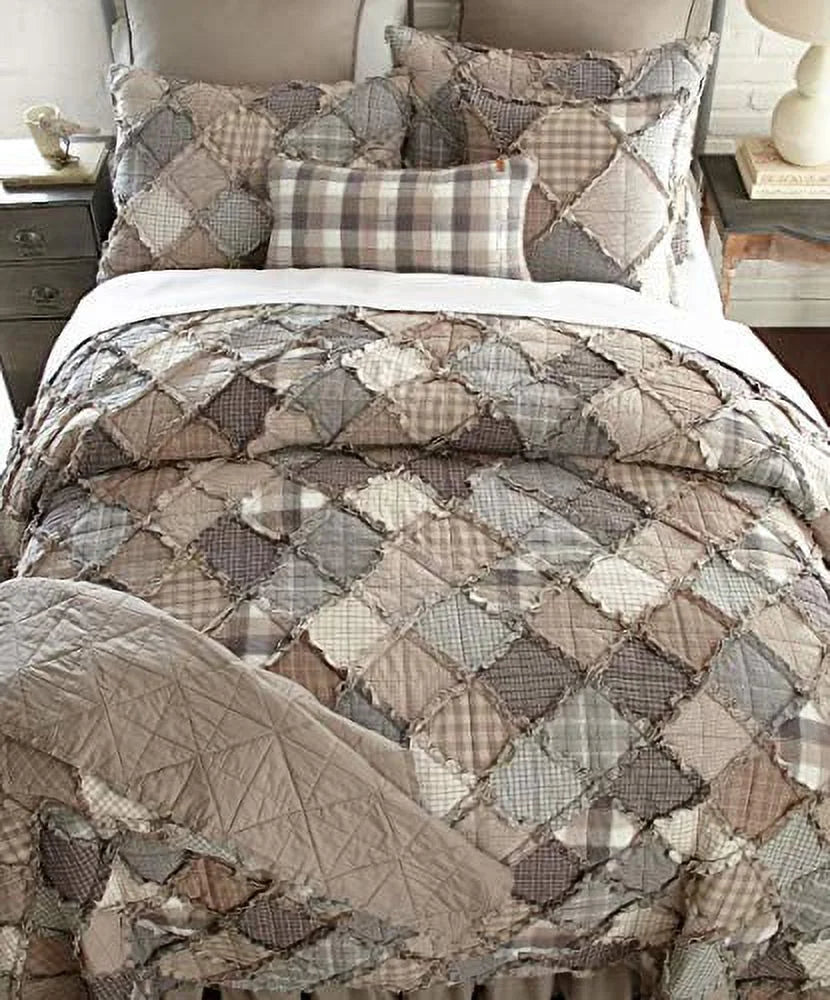 Standard Decorative Pillow Cover with Patchwork Pattern R3353