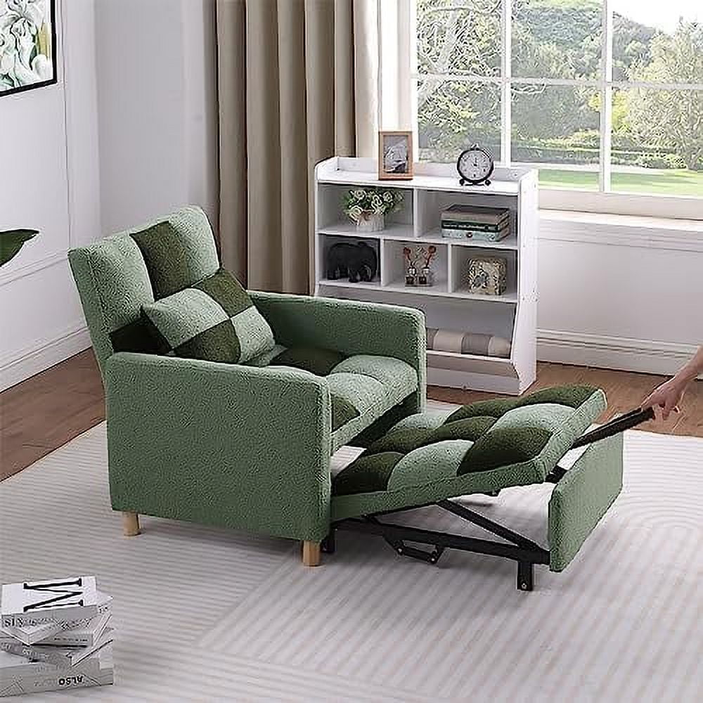 3 in 1 Convertible Velvet Sleeper Chair Bed with Pillow Q658883