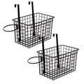 Over the Cabinet Door Organizer Set of 2, Black Grid Basket D172