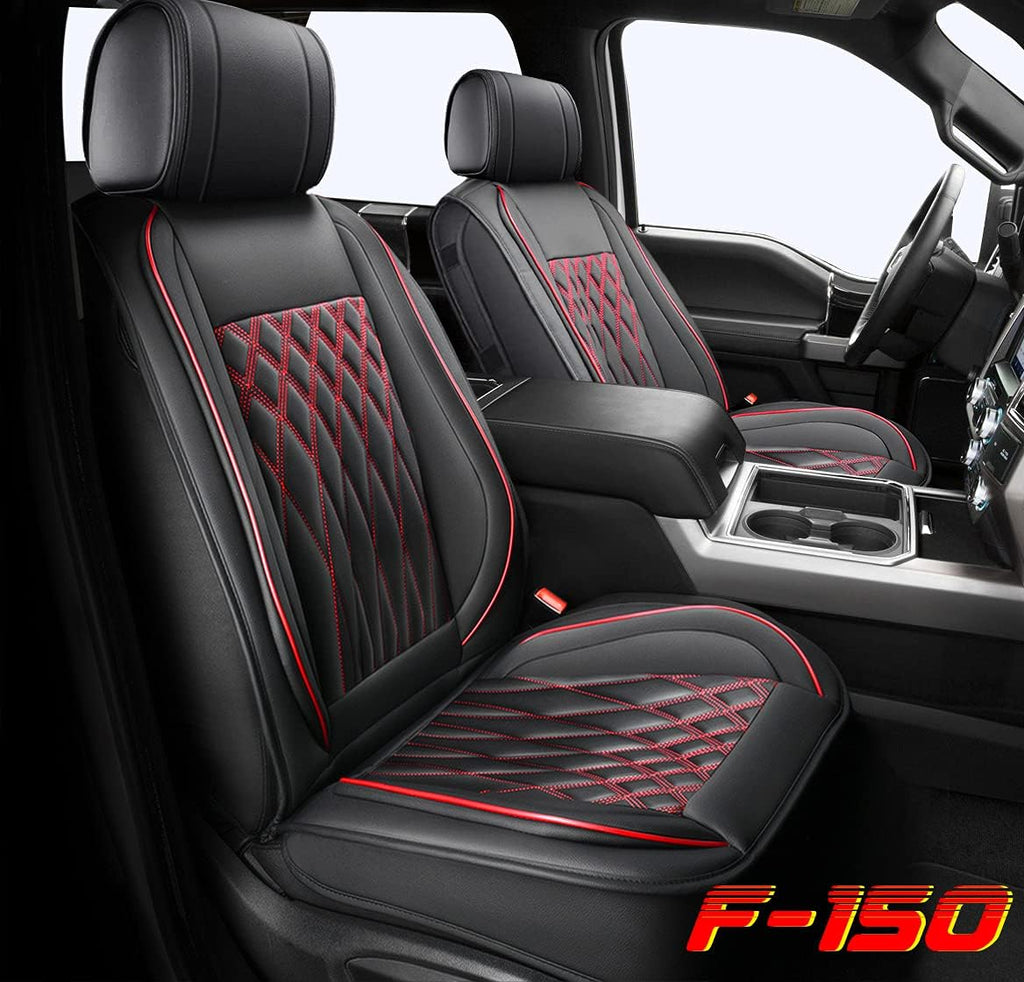 1 Pair Front Car Seat Covers Waterproof Leather Q44947