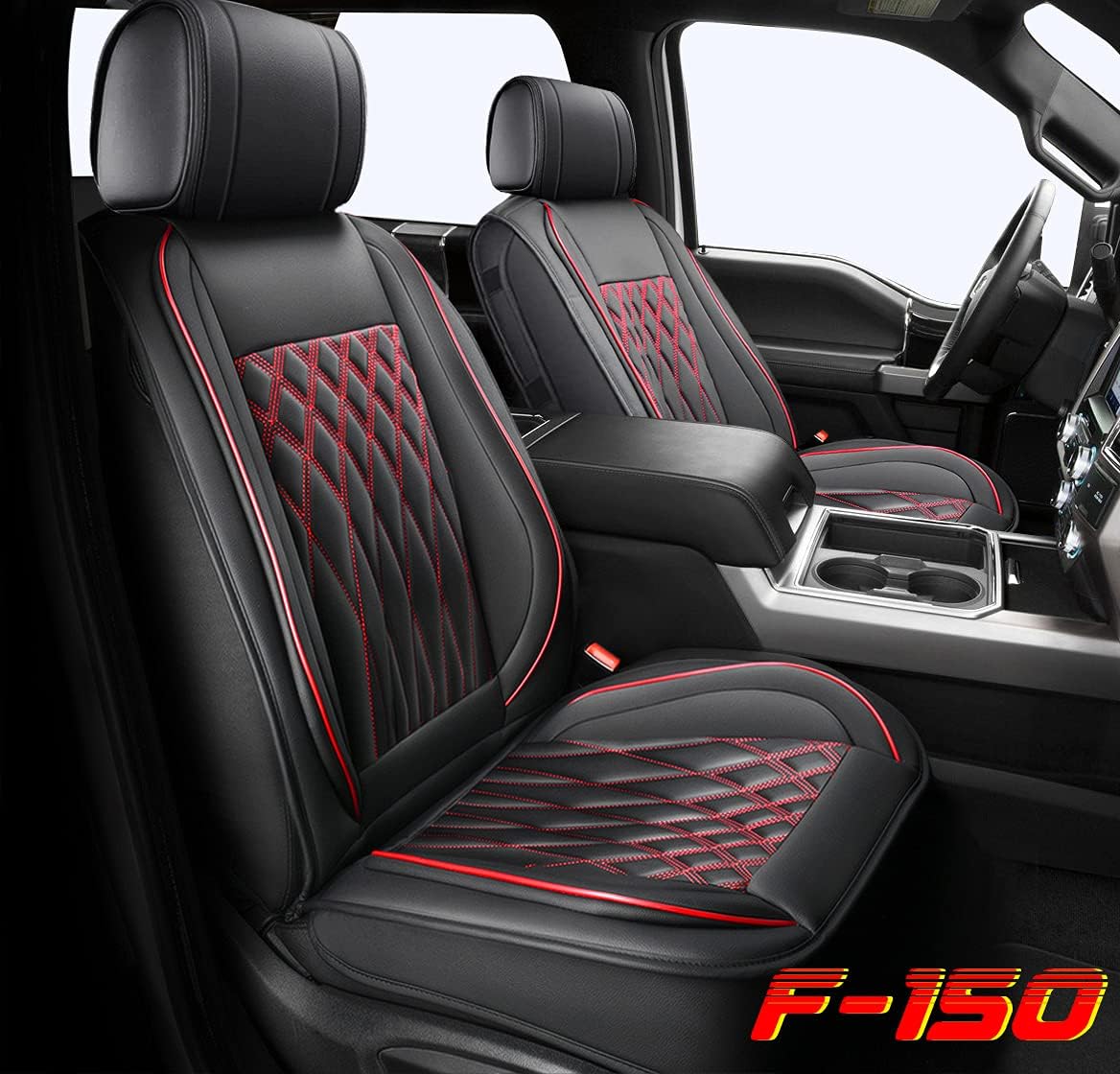 1 Pair Front Car Seat Covers Waterproof Leather Q44947